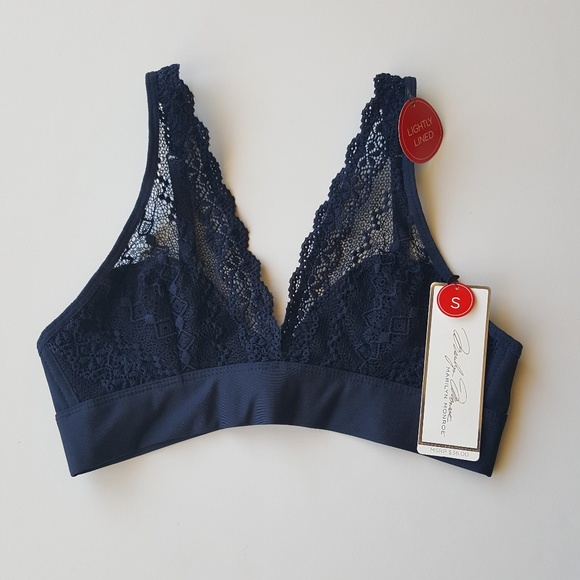 Marilyn Monroe Other - Marilyn Monroe Navy Blue Lace Bralette - Size S